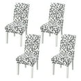 thumbnail image 1 of Stretch Spandex Dining Chair Slipcovers Removable Washable Dining Room Chair Protector Cover Seat Slipcover Set of 4-white, 1 of 5