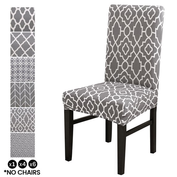 Stretch Spandex Short Slipcover 4-Piece Chair Short Slipcovers, Gray