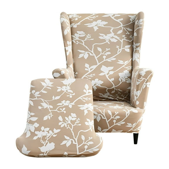 Stretch Spandex Wingback Chair Covers Sofa Slipcover Chairs Protector with Elastic Bottom Universal Size High Elastic for Home Living Room