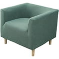 thumbnail image 1 of Stretch Square Solid Color Club Chair Slipcovers, Cyan, 1 of 8