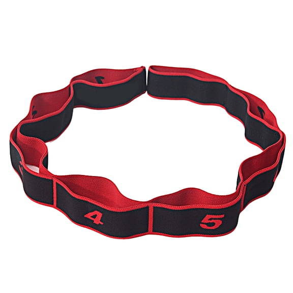 Stretch Strap With Loop Handles - Resistance Band Elastic Stretching Strap Hand/For Exercise - red