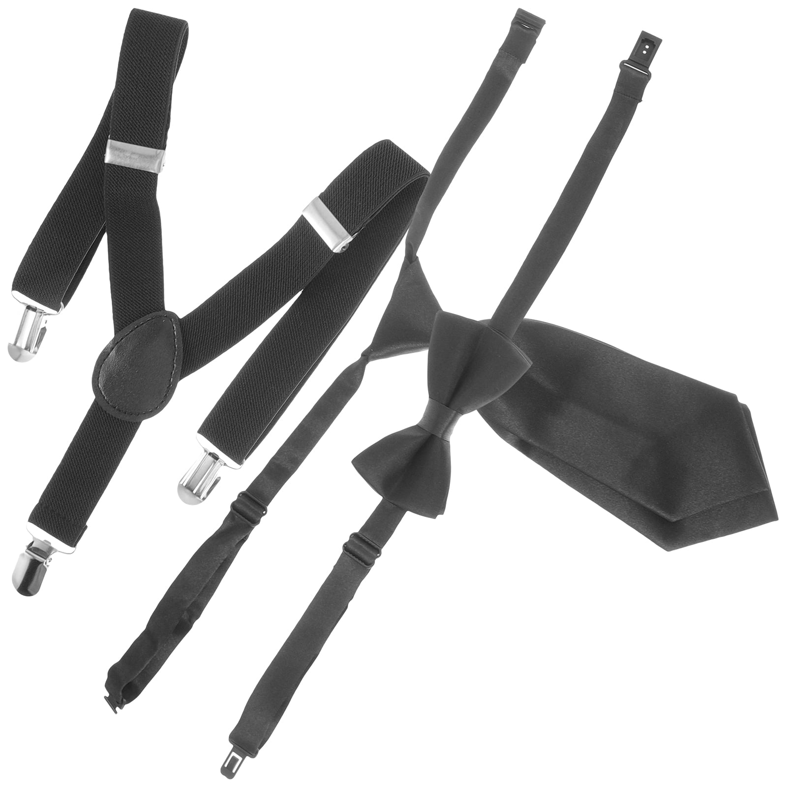 Koolleo 1 Set Kids Elastic Adjustable Suspenders Bowtie Set Children