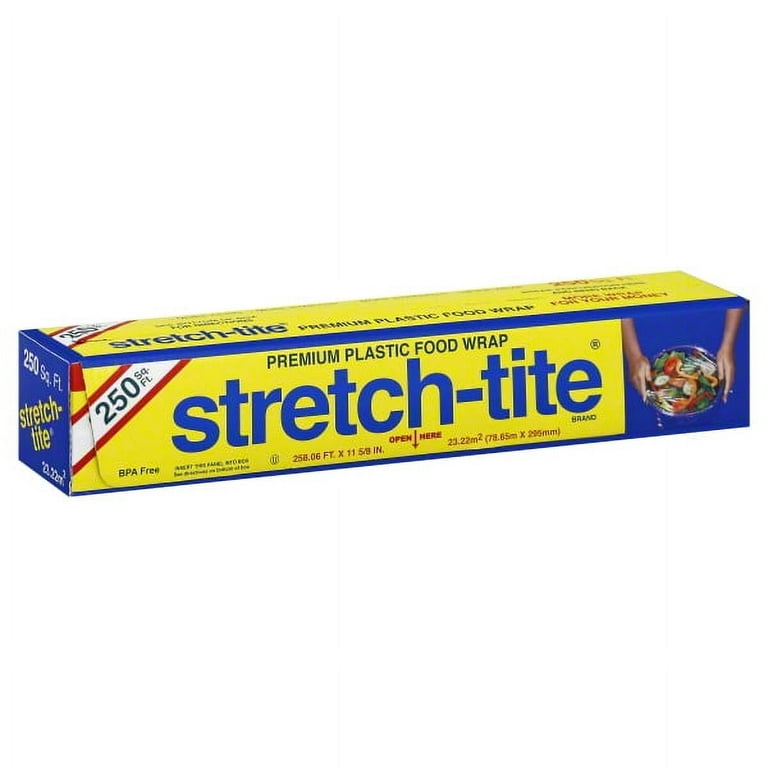 Stretch Tite Food Wrap, Plastic, Premium, 250 Sq Ft