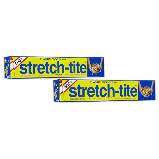 StretchTite Premium Plastic Food Wrap, 2 pack