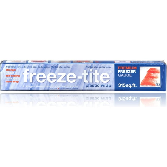 StretchTite's FreezeTite Premium Plastic Freezer Wrap with Slide