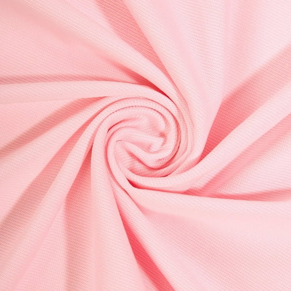 Stretch Twill French Terry - Pink Polyester Spandex 62" Fabric by The Yard (10 Yards)