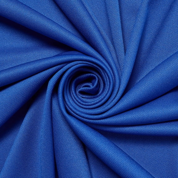 Stretch Twill French Terry - Royal Blue Polyester Spandex 62" Fabric by The Yard (1 Yard)