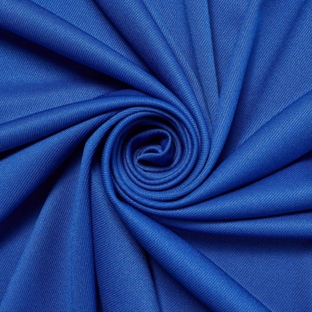 Stretch Twill French Terry - Royal Blue Polyester Spandex 62" Fabric by The Yard (5 Yards)