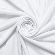 Stretch Twill French Terry - White Polyester Spandex 62" Fabric by The Yard 1 Yard