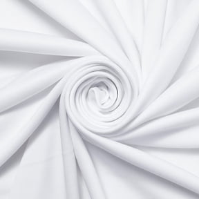 Stretch Twill French Terry - White Polyester Spandex 62" Fabric by The Yard (1 Yard)