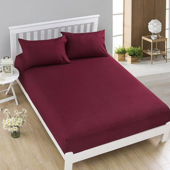 Stretch Twin Fitted Sheet Only - Jersey Knit Stretchy Snug Fit for Single, or Twin Size Mattress , Ultra Soft, Wrinkle Free, Non-Slip