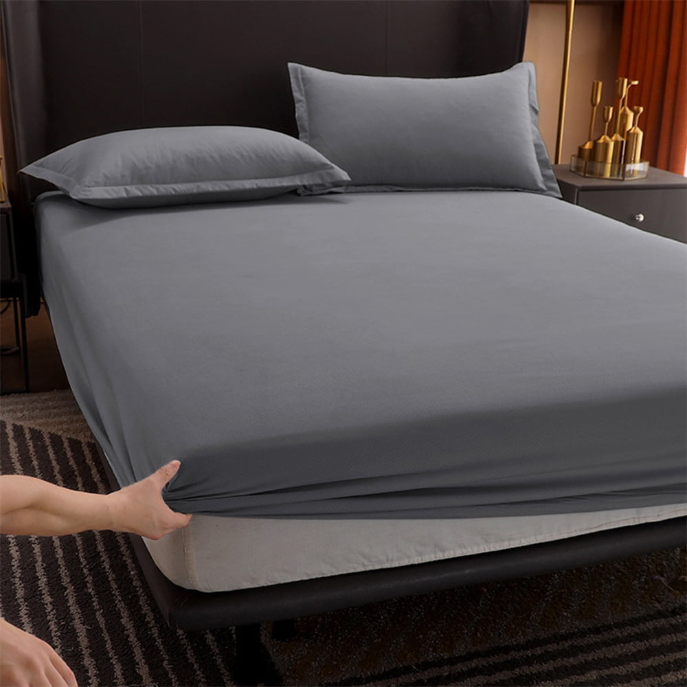 Stretch Twin Fitted Sheet Only - Jersey Knit Stretchy Snug Fit for ...