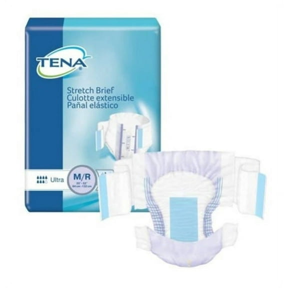 Stretch Ultra Brief, Medium / Regular, Heavy Absorbency, 67802 - Case of 72, 36 Per Pack - 2 Packs Per Case By TENA,USA