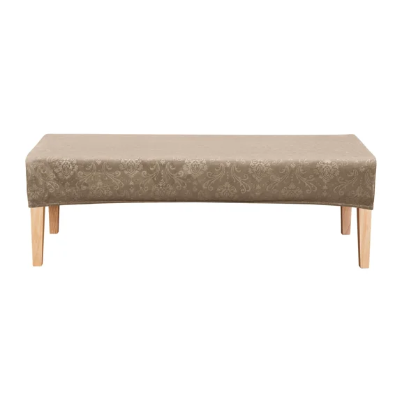 Stretch Velvet Dining Bench Cover - Removable Slipcover for Kitchen Benches, Multiple Colors - Wrinkle Resistant