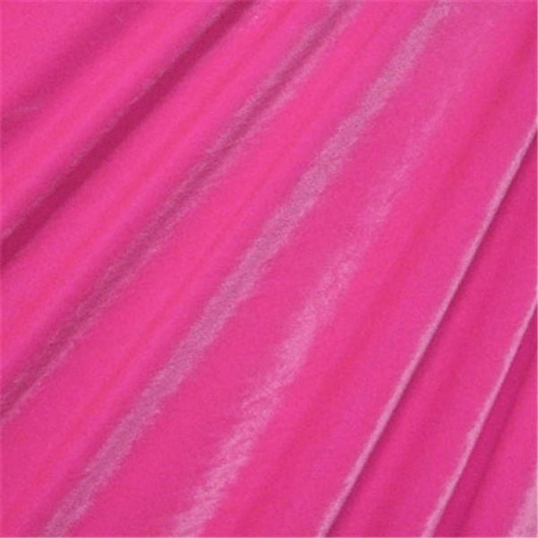 Stretch Velvet Fabric 60 Wide / By The Yard - Pink Color