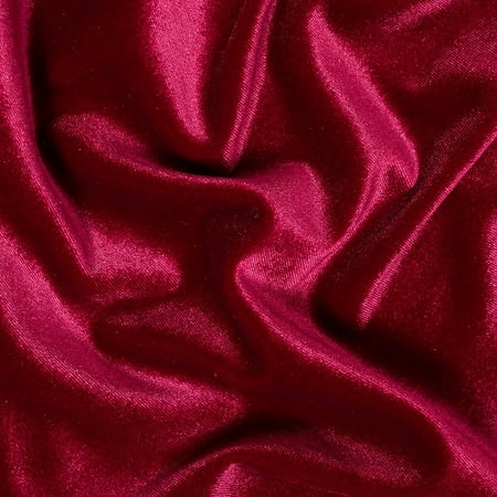 Stretch Velvet Fabric 60'' Wide by the Yard for Sewing Apparel Costumes Craft (Burgundy)