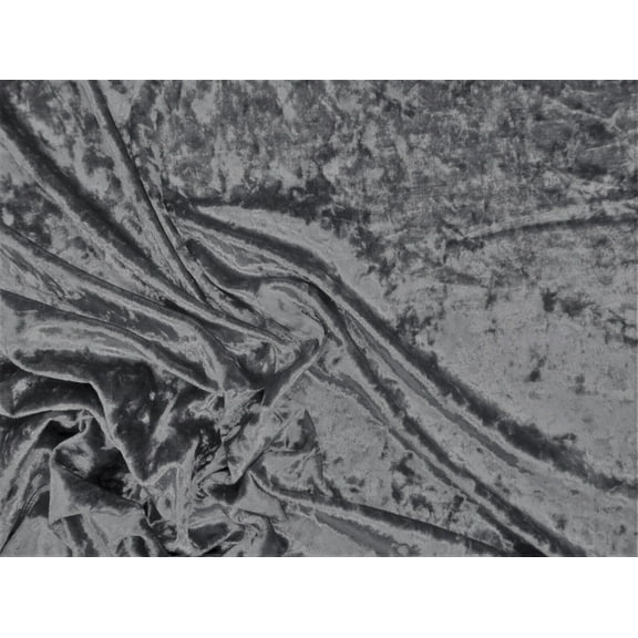 Stretch Velvet Spandex Fabric Apparel Charcoal Gray G407