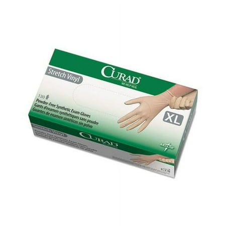 Stretch Vinyl Exam Gloves Powder-Free, X-Large, 130/Box
