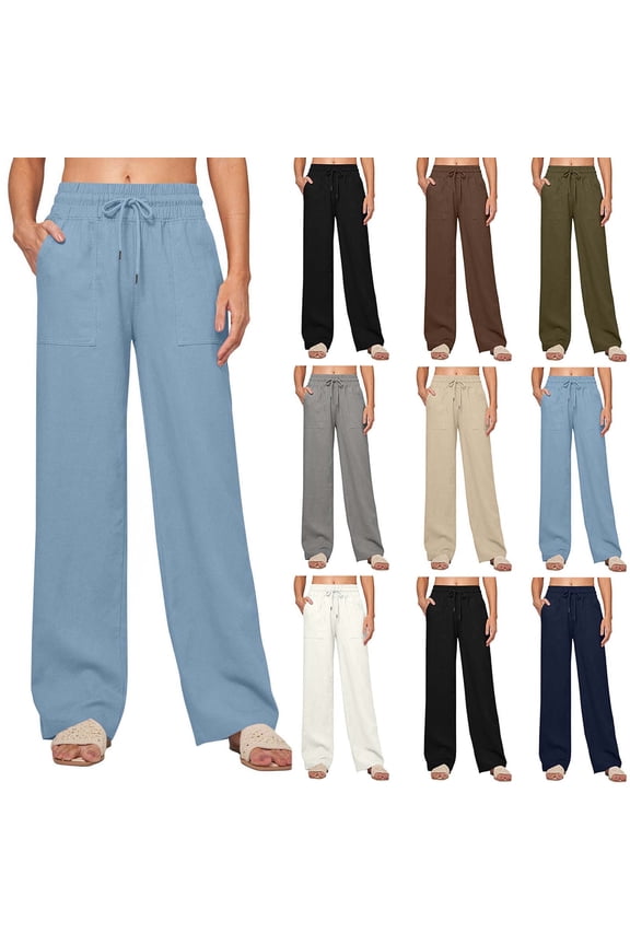 Stretch Waist Strap Pants, Drawstring Button Pocket Trousers, Casual Solid Color Long Pants for Women, Comfortable Work Office Slacks, Professional Style Gifts | Sopatenor,Army Green XL