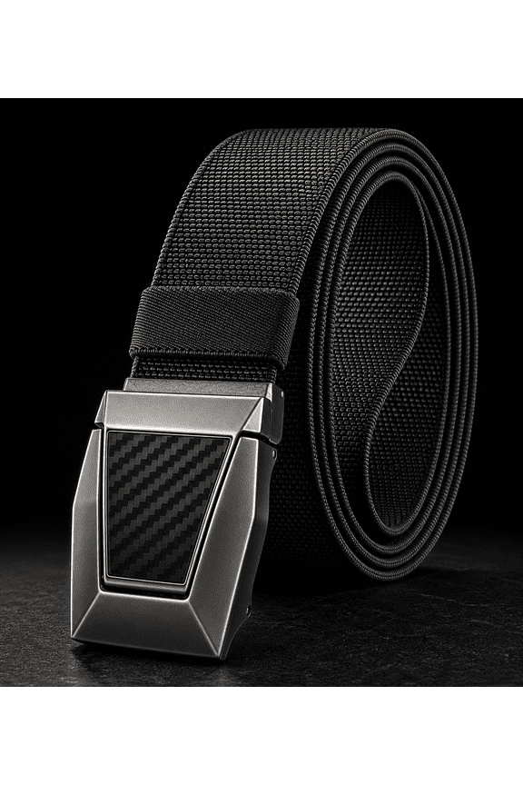 Stretch Western Rigger Web Belt Black7816 28"-34"Waist Adjustable for Hiking Heavy Duty Use