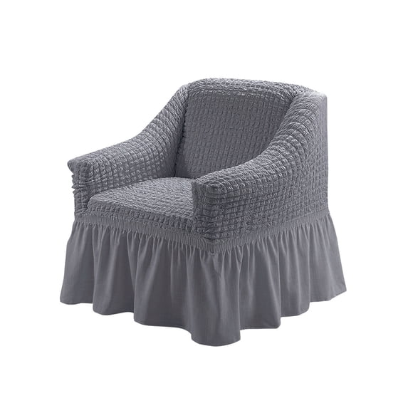 Stretch Wing Chair Slipcovers ,Fabric Armchair Covers with Skirt Elegant Ruffle, Wingback Chair Slipcover, Universal Wing Chair Slipcovers with Skirt, High Back Chair Covers for Living Room