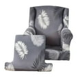 thumbnail image 1 of Stretch Wingback Chair Cover Sofa Cover Washable Chair Protector Armchair Cover Single Sofa Seat Cover for Wedding Home Gray, 1 of 10