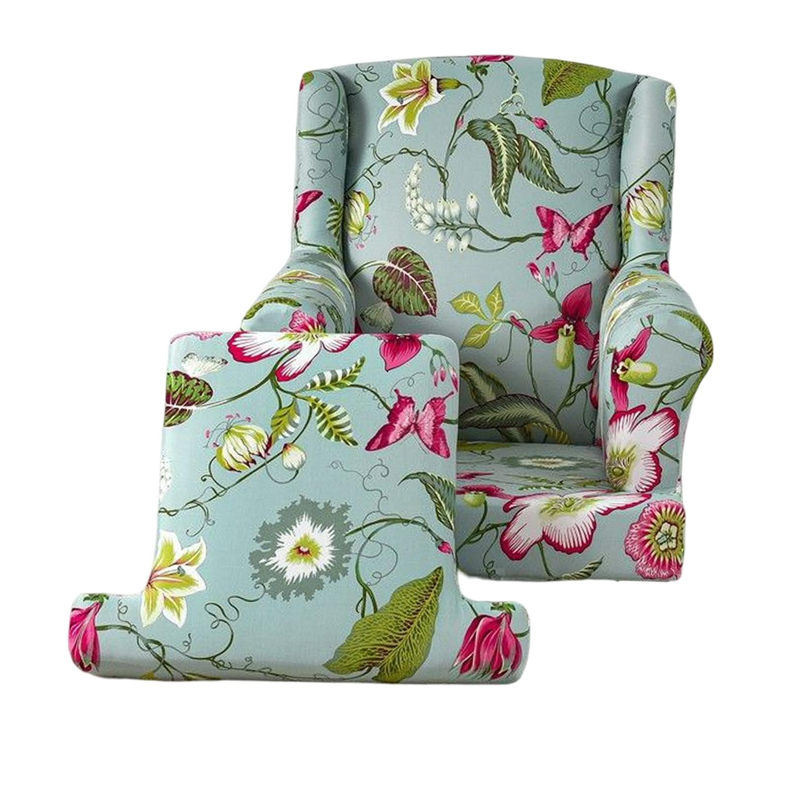 Stretch Wingback Chair Cover Sofa Cover Washable Chair Protector Armchair Cover Single Sofa Seat Cover for Wedding