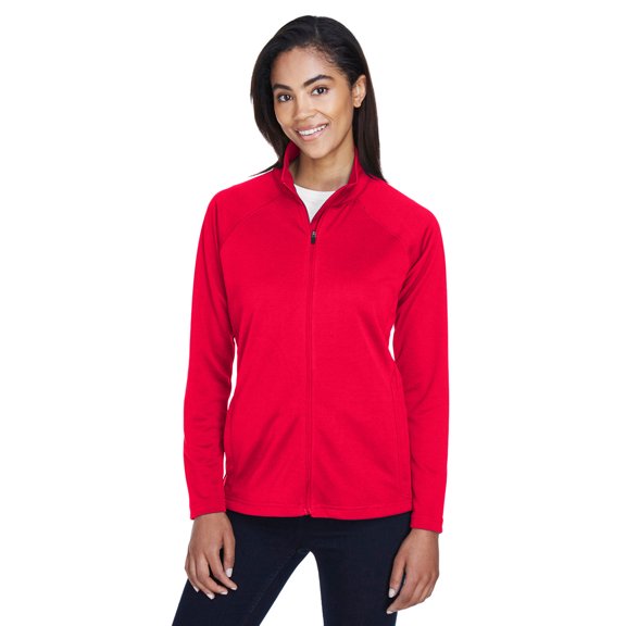 Stretch Women's Tech-Shell Compass Full-Zip Red Jacket