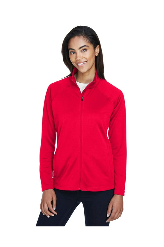 Stretch Women's Tech-Shell Compass Full-Zip Red Jacket
