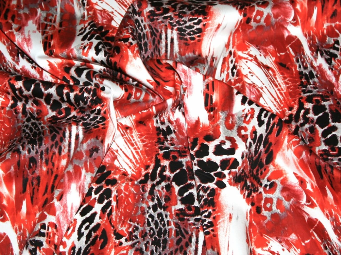 Stretch Woven Cotton Sateen Dress Fabric Red - per yard - Walmart.com