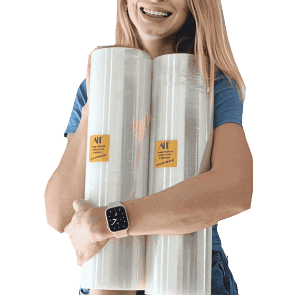 Stretch Wrap Extra Thick 18" 1000 Sq ft 80 Gauge (20 Micron) Stretch Film 2 Pack