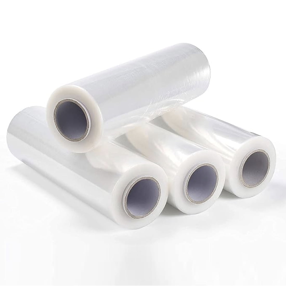 Stretch Wrap Film 80 Gauge, 18-inch Width, 1500 ft. Length [4 rolls] | Thick, Industrial Strength Wrap | Puncture-Resistant Heavy Duty Plastic Wrap for Packing, Moving, Furniture, Pallets