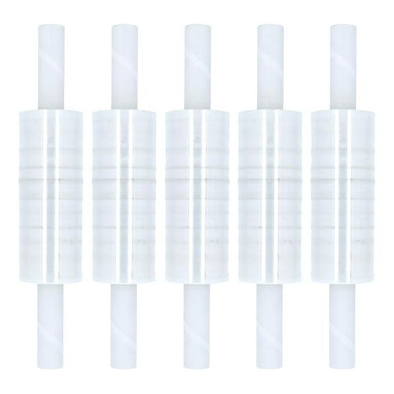 Stretch Wrap with Handles - 4 Pack, 20 Inch x 1000 ft, 80 Gauge Clear Plastic Wrap for Moving, Packing, Shipping & Storage - Easy to Use Self-Adhering Film