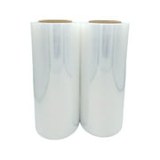 Stretch Wrap Industrial 12 Inch x 1500 Ft - 80 Gauge Thick - Clear, Stretch Film Rolls for Packaging Moving Packing Pallets (2)