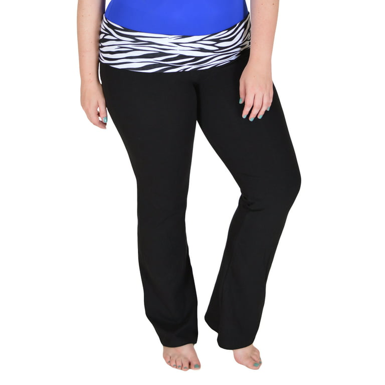 Stretch is Comfort Women's Foldover Plus Size Yoga Pant