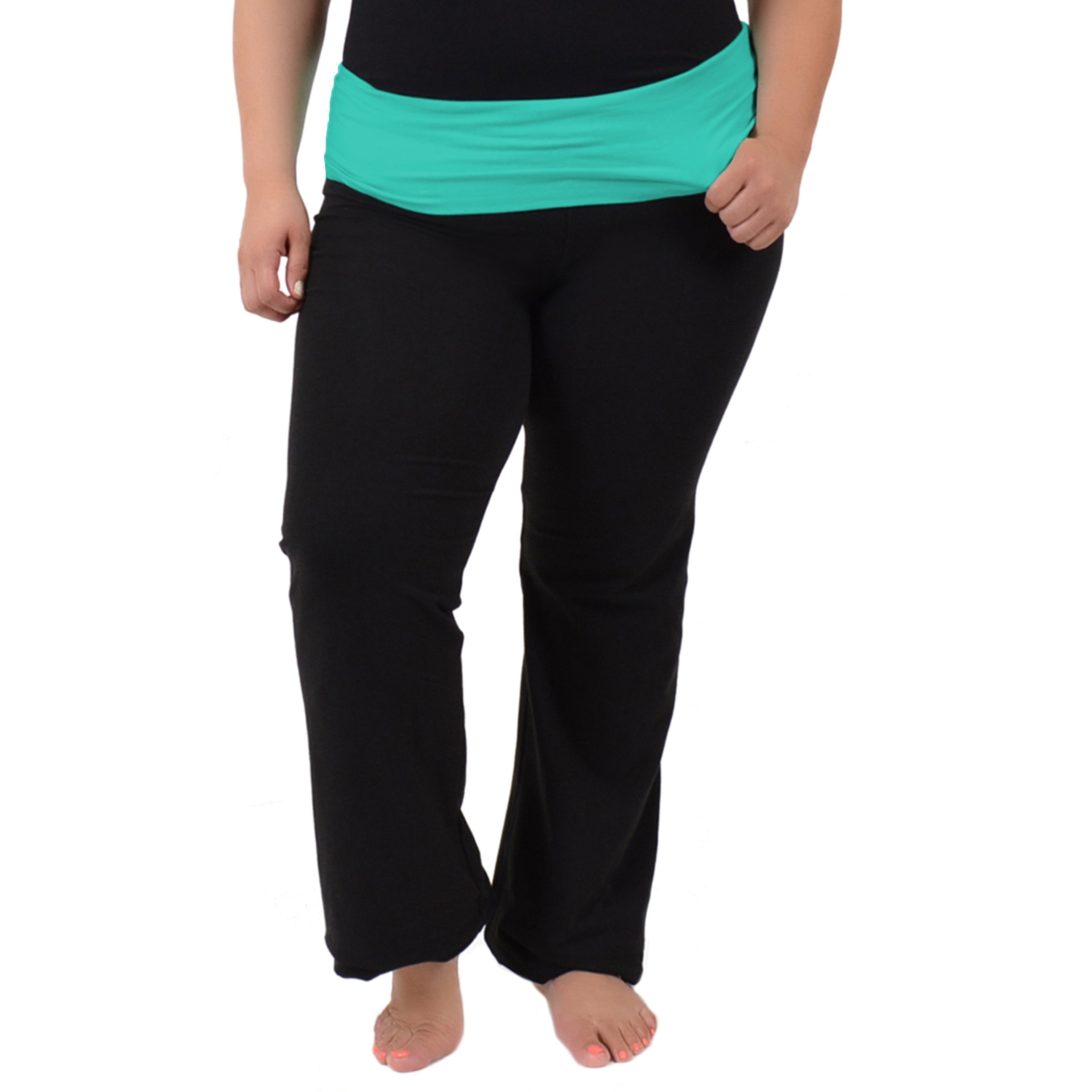 Stretch is Comfort Women's Foldover Plus Size Yoga Pant | Adult Xlarge ...