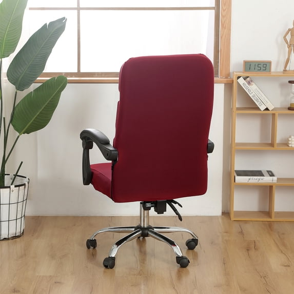 Stretch office Chair Cover,Universal Fit Desk Chair Slipcover,Washable Spandex Fabric Chair Protector,Removable Chair Cover for Executive Rolling office Chairs,Decorative Chair Slipcover