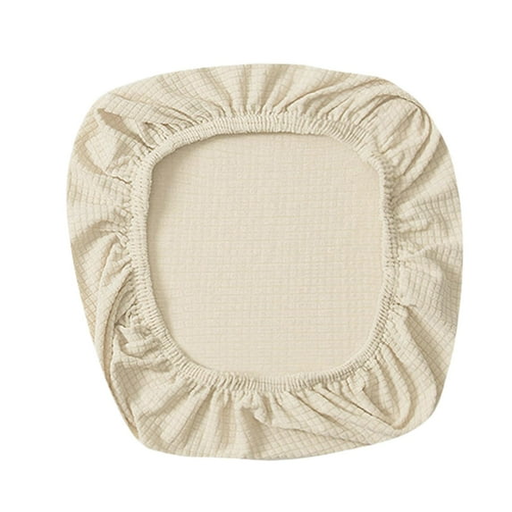 Stretch office computer chair seat covers Removable anti-dust chair slip cover Cream