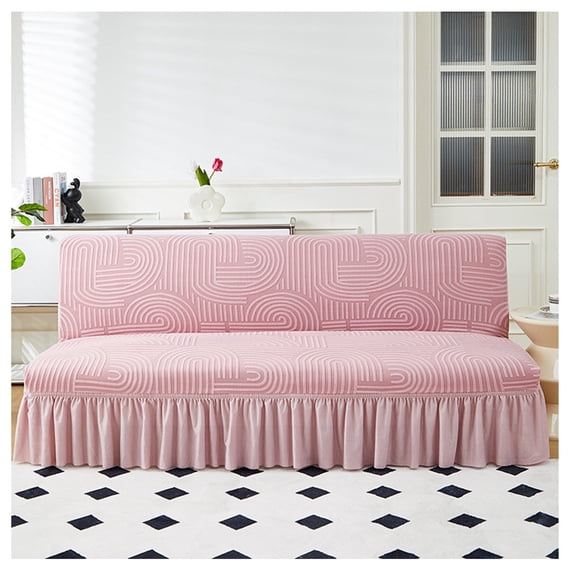 Stretch printed sofa cover, foldable without armrests, futon sofa cover, non-slip, for 2-3 seater, foldable sofa bed