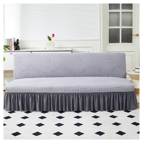 Stretch printed sofa cover, foldable without armrests, futon sofa cover, non-slip, for 2-3 seater, foldable sofa bed