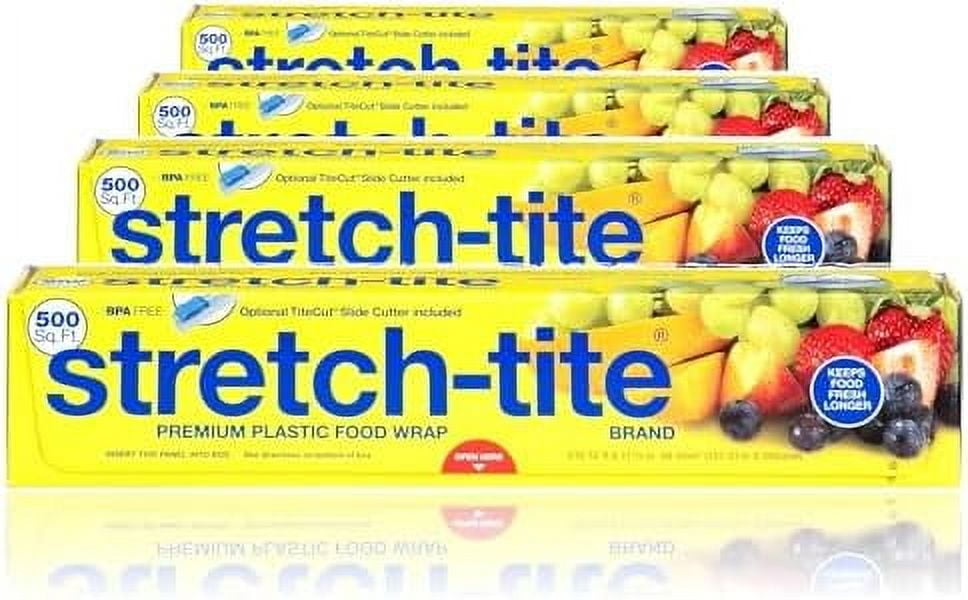 Stretch-tite Plastic Food Wrap, 500 . Ft., 516.12-Ft. x 11.5/8-Inch Rolls (Pack of 4)