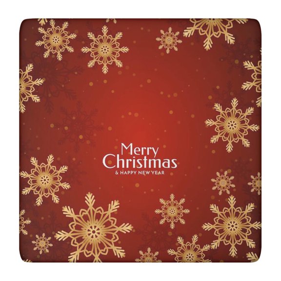 Stretch-to-Fit Square Christmas Tablecloth 36x36 Inch, Machine Washable Spandex Material with Elastic Border for a Smooth Surface on Dining Tables