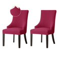 thumbnail image 1 of Stretch wingback Side Chair slipcover, Plaid armless wingback Chair Cover Removable Washable Soft Spandex Sloping Armchair Covers with Elastic Bottom for Dining Room-Blue-6 PCS, 1 of 8