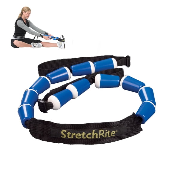 ProStretch StretchRite, Physical Therapy Stretching Strap for Sore Muscles and Improved Flexibility, Blue/White