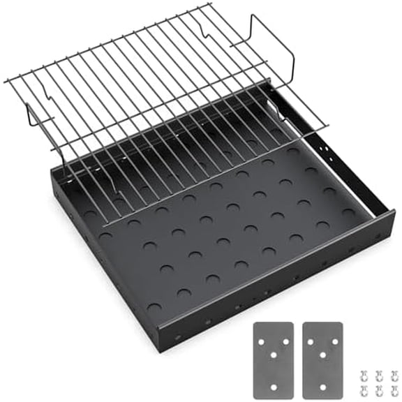 Stretchable 15-28 Inches Charcoal Tray Replacement Parts for Pit Boss Memphis I, Expert 24, Chargriller PS9900 2190, 6500, 6800, 8500 Grill Basket Pan for Smoke Hollow 47183T-21$$Garden & Patio