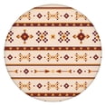 thumbnail image 1 of Stretchable Bohemian Floral Print Tablecloth - Elastic Edge Fits 52 to 56 Inch Round Tables - Machine Washable Table Cover for Kitchen, 1 of 7