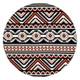 thumbnail image 1 of Stretchable Boho Floral Round Tablecloth - Elastic Border Fits 52 to 56 Inch Tables - Vibrant Dining Room Table Cover, 1 of 7