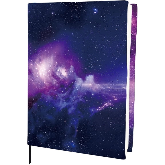 Stretchable Book Cover Protector Galaxies Star Cloud Washable Reusable Jumbo Fabric Cloth Up to 9x11In Elastic Sleeve Stretchy Wrap