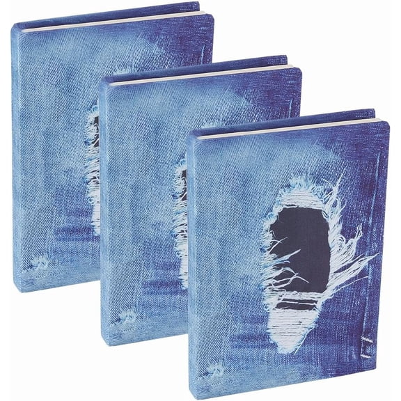 Stretchable Book Cover Ripped Jeans Pattern Washable Reusable Large Nylon Book Sleeve Book Protector Elastic Notebook Wraps for 9x11 inch Hardcover Books Textbook Gift Cornflower Blue