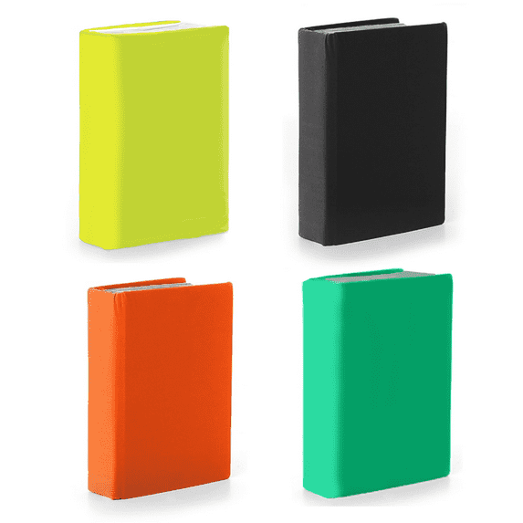 Stretchable Book Cover Set of 4 Pumpkin Patch Assortment, Standard Size Book Covers Fit Most Hardcover Textbooks up to 8" x 10" inches, Washable and Reusable